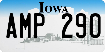 IA license plate AMP290
