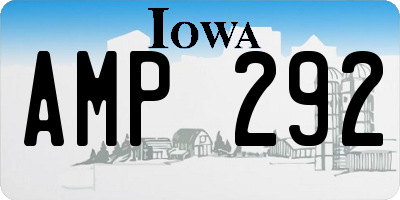 IA license plate AMP292