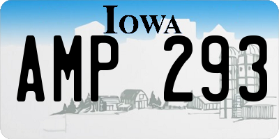 IA license plate AMP293
