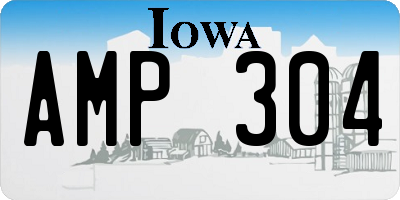 IA license plate AMP304