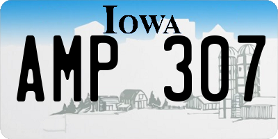 IA license plate AMP307
