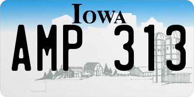 IA license plate AMP313