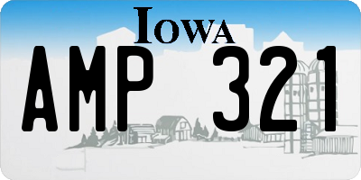 IA license plate AMP321