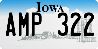 IA license plate AMP322