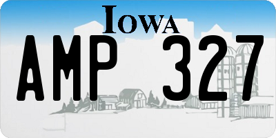 IA license plate AMP327