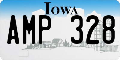IA license plate AMP328