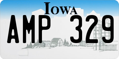 IA license plate AMP329