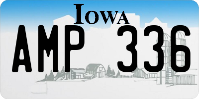 IA license plate AMP336