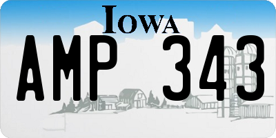 IA license plate AMP343