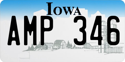 IA license plate AMP346