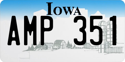 IA license plate AMP351