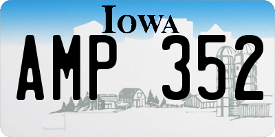 IA license plate AMP352