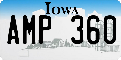 IA license plate AMP360