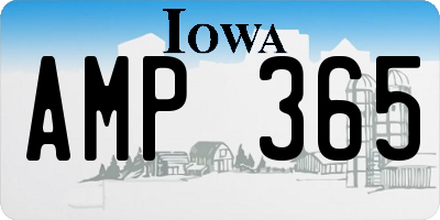IA license plate AMP365