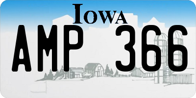 IA license plate AMP366