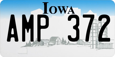 IA license plate AMP372