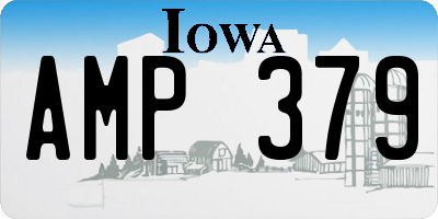 IA license plate AMP379
