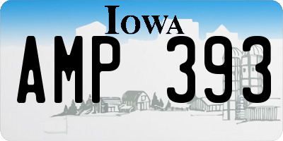 IA license plate AMP393