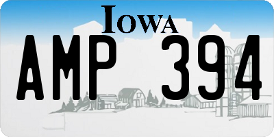 IA license plate AMP394