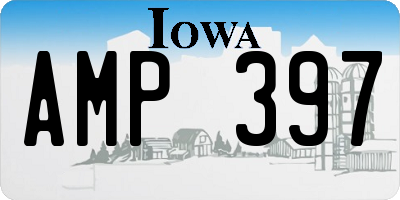 IA license plate AMP397