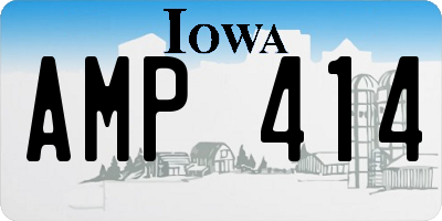 IA license plate AMP414