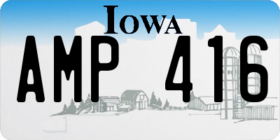 IA license plate AMP416