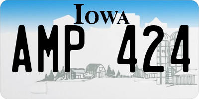 IA license plate AMP424