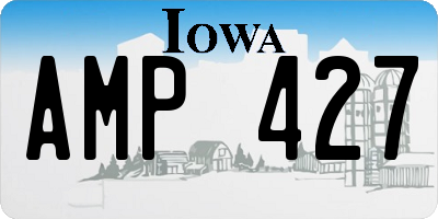 IA license plate AMP427