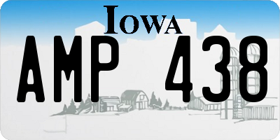 IA license plate AMP438