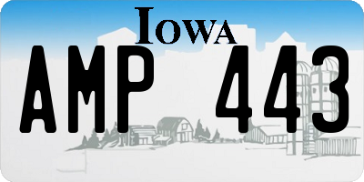 IA license plate AMP443