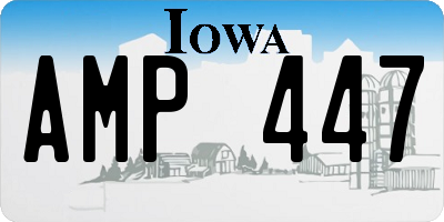 IA license plate AMP447