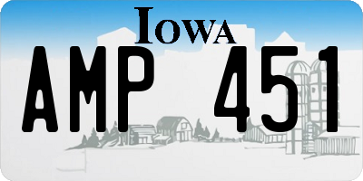 IA license plate AMP451