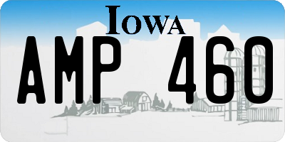 IA license plate AMP460