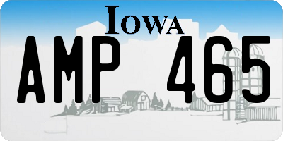 IA license plate AMP465