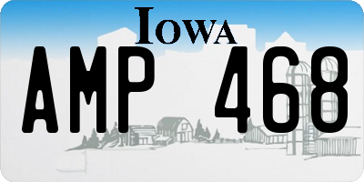 IA license plate AMP468