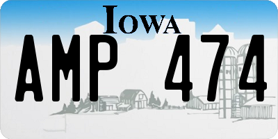IA license plate AMP474