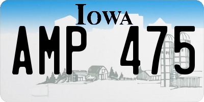 IA license plate AMP475