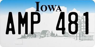 IA license plate AMP481