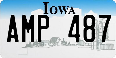 IA license plate AMP487