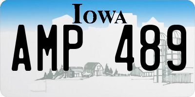 IA license plate AMP489