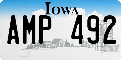 IA license plate AMP492