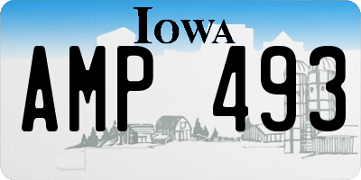 IA license plate AMP493
