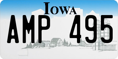 IA license plate AMP495