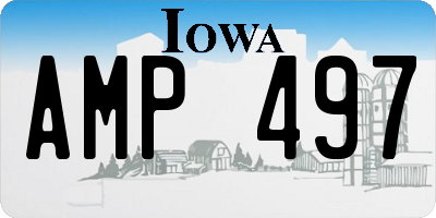IA license plate AMP497
