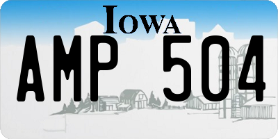 IA license plate AMP504