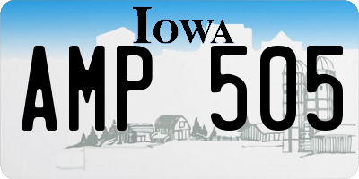 IA license plate AMP505