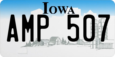 IA license plate AMP507
