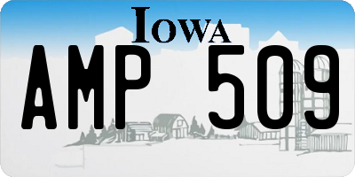 IA license plate AMP509