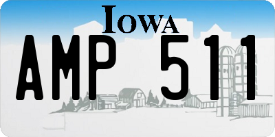 IA license plate AMP511