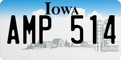 IA license plate AMP514